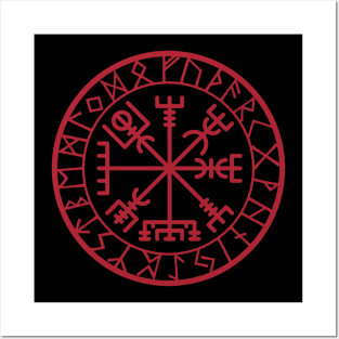 Vegvisir - Protection and Guidance Stave with Runes Posters and Art